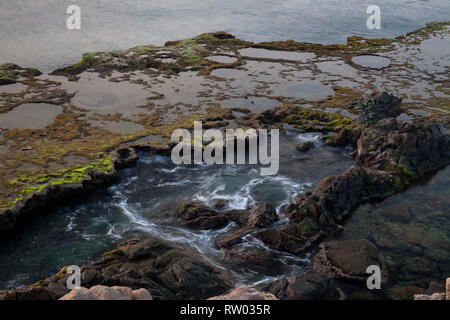 Costa rocciosa ad appendere la Rai,Reef National Park, Vinh Hy, Ninh Thuan provincia, Vietnam Asia Foto Stock