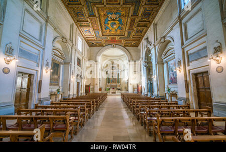 Vista interna nella Basilica di San Sebastiano Fuori le Mura a Roma, in Italia. Foto Stock