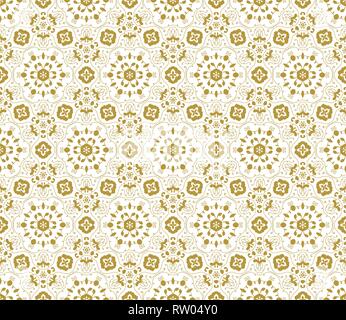 Vettore di pizzo tessuto seamless pattern con fiori Illustrazione Vettoriale