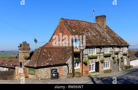 Il George and Dragon public house, Houghton, West Sussex, in Inghilterra, Regno Unito Foto Stock