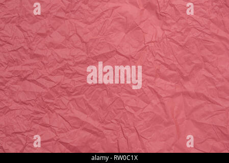 Rosso colore cordonato carta tissue background texture Foto Stock