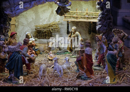 Presepe Chiesa di Orsanmichele a Firenze, Toscana, Italia Foto Stock