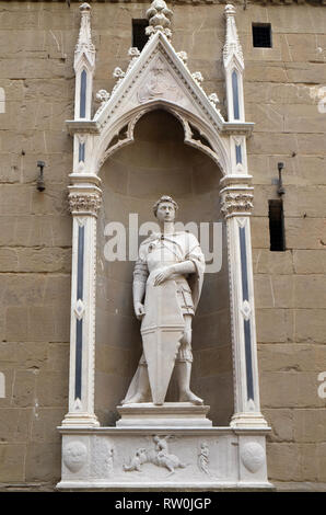San Giorgio di Donatello, la Chiesa di Orsanmichele a Firenze, Toscana, Italia Foto Stock