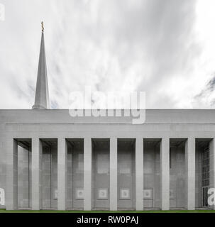 Il Preston Inghilterra tempio, 52nd tempio operativo della Chiesa di Gesù Cristo dei Santi degli Ultimi Giorni (LDS Chiesa), chorley, lancashire, Regno Unito. Costruito in19 Foto Stock