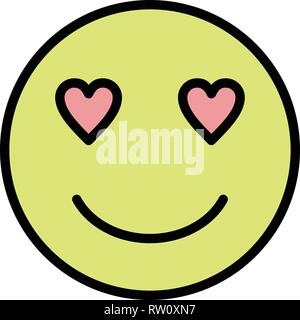 Amore vettore Emoji icona Icona segno illustrazione vettoriale per un uso personale e uso commerciale... Look pulito e icona alla moda... Illustrazione Vettoriale
