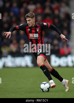 Bournemouth's David Brooks durante il match di Premier League alla vitalità Stadium, Bournemouth. Foto Stock