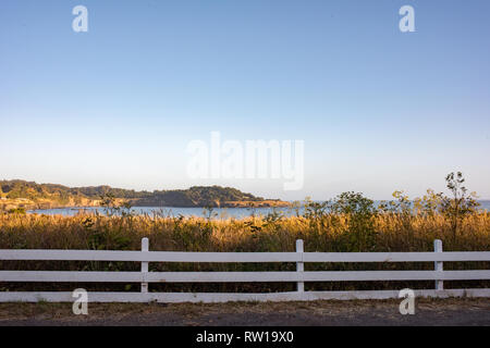 Bella highway drive da Healdsburg (Sonoma County) a Ft. Bragg, California sulla costa di Mendocino, in California, Stati Uniti d'America. Foto Stock