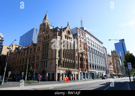 Visitare l'Australia. Scenic e viste di Australia. Downtown Melbourne, Victoria, Australia Foto Stock