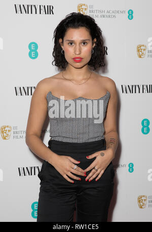 Rising Star finalisti e gli ospiti in arrivo al festa annuale per celebrare l'EE British Academy Film Awards (BAFTAs) dotata di: Raye dove: Londra, Regno Unito quando: 31 Gen 2019 Credit: Phil Lewis/WENN.com Foto Stock