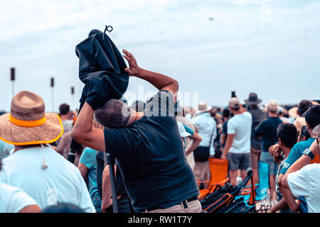 Avalon, Melbourne, Australia - Mar 3, 2019: fotografo presso l'Airshow di Foto Stock