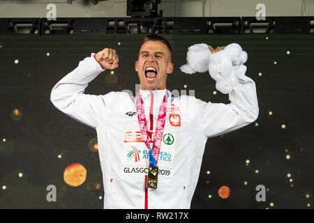 Glasgow, Scotland, Regno Unito. 3 Marzo, 2019. alla vittoria Ceremory durante l'Atletica Europea campionati Indoor Glasgow 2019 a Emirates Arena di Domenica, 03 marzo 2019. GLASGOW Scozia. (Solo uso editoriale, è richiesta una licenza per uso commerciale. Nessun uso in scommesse, giochi o un singolo giocatore/club/league pubblicazioni.) Credito: Taka G Wu/Alamy News Foto Stock