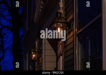 Johnathan storico Corbin House conosciuta come la casa della strega a causa della sua connessione al 1662-63 processi alle streghe in un giorno di pioggia, si trova in Salem, Foto Stock