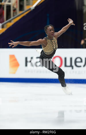 Mae Berenice Meite dalla Francia durante il 2018 Europei di pattinaggio di figura i campionati Foto Stock