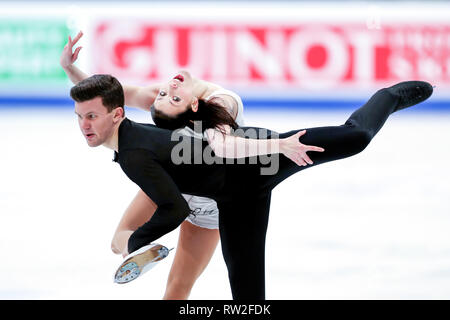 Charlène Guignard e Marco Fabbri dall Italia durante il 2017 World Figure Skating Championships Foto Stock