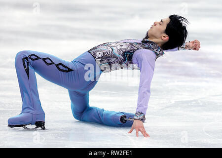 Yuzuru Hanyu dal Giappone durante il 2017 World Figure Skating Championships Foto Stock