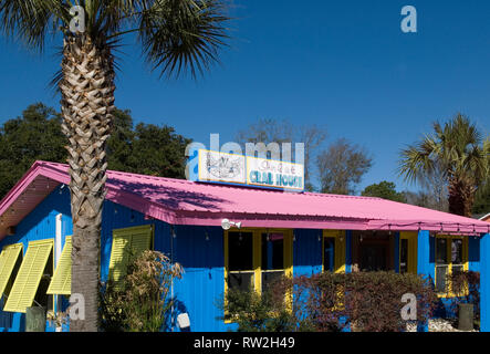 Il capitano Jimmy's ingresso Crab House restaurant & raw bar a Murrells Inlet SC USA. Foto Stock