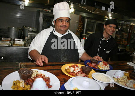 Chef del La Casona Tipica, San Jose, Costa Rica Foto Stock