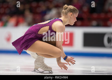 Dasa Grm dalla Slovenia durante il 2018 World Figure Skating Championships Foto Stock