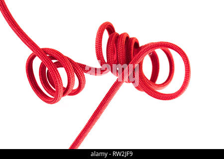 Red laccio contro uno sfondo bianco Foto Stock