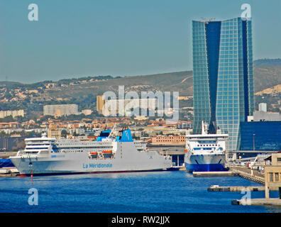 La Joliette Port, Marseille, Provence-Alpes-Côte d Azur, Francia Foto Stock
