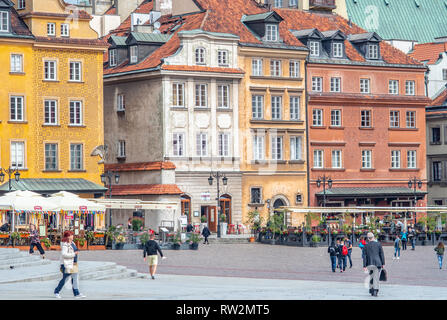 Piazza del mercato a Varsavia, Polonia Foto Stock