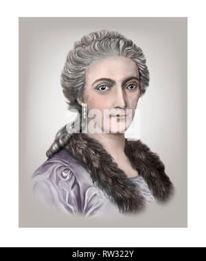 Maria Gaetana Agnesi 1718-1799 matematico italiano filosofo Foto Stock