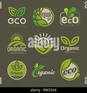 Ecologia icon set. Eco-icone Foto Stock