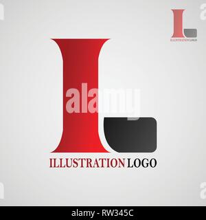 Questo logo è la lettera che ho e L. Questo è buono per uso da parte di una società che vuole che il suo logo per essere un logo iniziale o una società impegnata nella progettazione grafica. Illustrazione Vettoriale