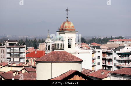 Vista aerea del Duomo di Vigevano,. Lombardia - Italia Foto Stock