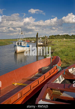 Il grazioso villaggio costiero di Thornham Staithe vicino a Hunstanton in Norfolk Foto Stock