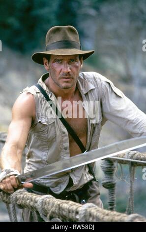 HARRISON FORD, Indiana Jones ed il tempiale della sorte avversa, 1984 Foto Stock