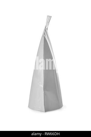 Bianco borsa plasic isolato su bianco con tracciato di ritaglio Foto Stock