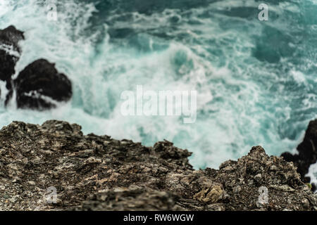 Il freddo giorno di pioggia sul PCH Foto Stock