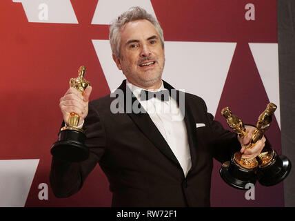 Alfonso Cuaron - miglior regista 005 al 91annuale di Academy Awards in sala stampa durante a Hollywood e Highland il 24 febbraio 2019 a Hollywood, California Foto Stock