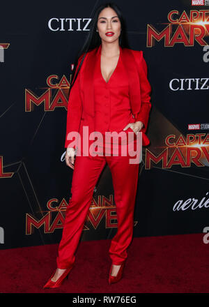 HOLLYWOOD, Los Angeles, CA, Stati Uniti d'America - MARZO 04: Stephanie Pastore arriva alla Premiere mondiale di Marvel Studios 'Captain Marvel" tenutasi presso l'El Capitan theater il 4 marzo 2019 a Hollywood e Los Angeles, California, Stati Uniti. (Foto di Xavier COLLIN/Image Press Agency) Foto Stock