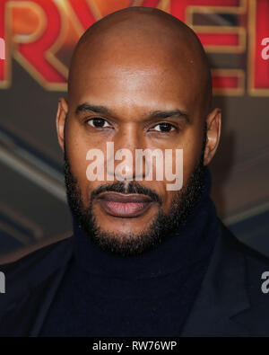 HOLLYWOOD, Los Angeles, CA, Stati Uniti d'America - MARZO 04: Attore Henry Simmons arriva alla Premiere mondiale di Marvel Studios 'Captain Marvel" tenutasi presso l'El Capitan theater il 4 marzo 2019 a Hollywood e Los Angeles, California, Stati Uniti. (Foto di Xavier COLLIN/Image Press Agency) Foto Stock