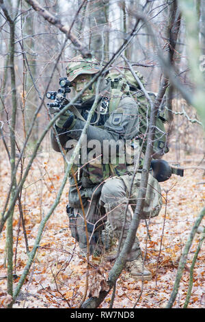 Jagdkommando soldato austriaco forze speciali. Foto Stock