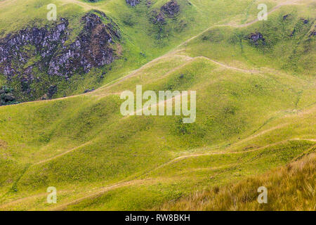 Paesaggio andino, lagune di Mojanda e loro paramos Foto Stock