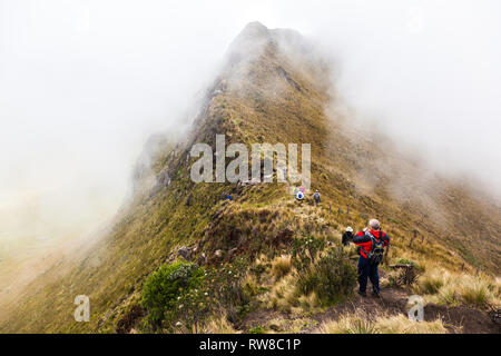 Paesaggio andino, Fuya Fuya di Mojanda e loro paramos Foto Stock