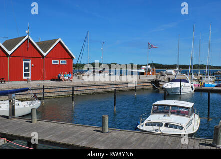 Marup Harbour, Samsoe isola, Jutland, Danimarca, Scandinavia, Europa Foto Stock