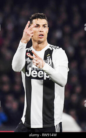 Napoli, Italia, 03 marzo 2019 - Juventus' avanti portoghese Cristiano Ronaldo durante il campionato italiano di una partita di calcio SSC Napoli vs Juventus FC a Foto Stock