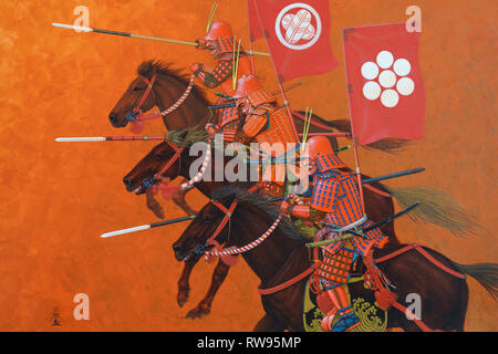 Illustrazione dei Samurai Foto Stock