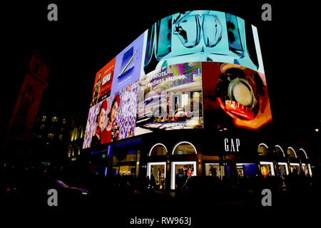 Piccadilly Circus a Londra, Inghilterra Foto Stock