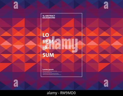 Abstract di viola e arancione gradiente geometrico dello sfondo. È possibile utilizzare per le illustrazioni a colori e un design moderno di schermo, relazione annuale, libro. EPS vettoriali10 Illustrazione Vettoriale