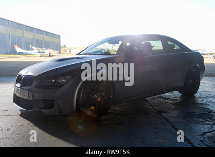 E90 forma BMW M3 tedesca auto sportiva, modificati e sovralimentato Foto Stock