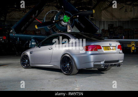 E90 forma BMW M3 tedesca auto sportiva, modificati e sovralimentato Foto Stock