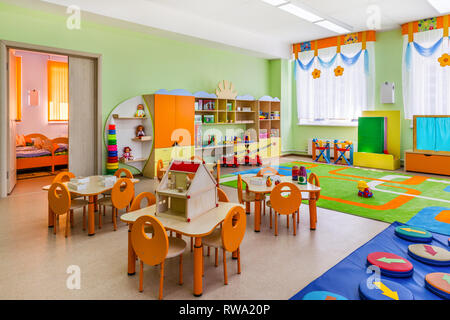 Kindergarten, sala giochi. Foto Stock