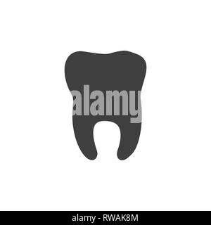 Dente dentale icona mediche semplice piatto illustrazione. Illustrazione Vettoriale