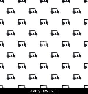 Indian rickshaw modello vettore senza soluzione di continuità geometrica ripetizione per qualsiasi web design Illustrazione Vettoriale