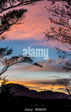 Tramonto, Loughros Point, Ardara, County Donegal, Irlanda Foto Stock